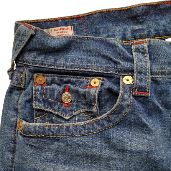 TRUE RELIGION Ricky Flap SN Straight Leg Men's 32 x 34 - Picture 5 of 16